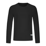 NoxwB Men's Thin Breathable UPF 50+ Sun Protection T-Shirts Rash Guard Quick Dry UV SPF Long Sleeve Crewneck Pullover Summer Fall Cool Casual Workout Outdoor Shirts Black 2XL